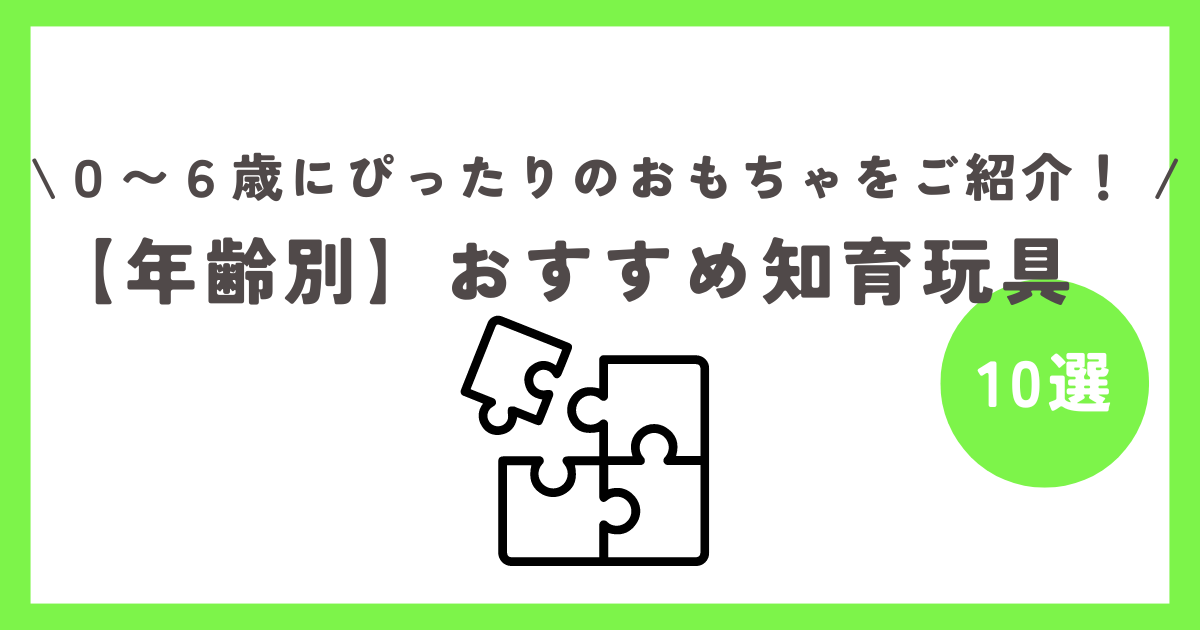 【知育】年齢別おすすめ知育玩具１０選